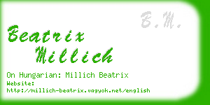 beatrix millich business card
